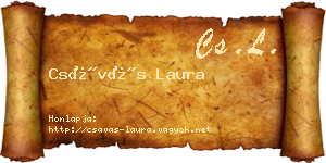 Csávás Laura névjegykártya