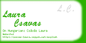 laura csavas business card